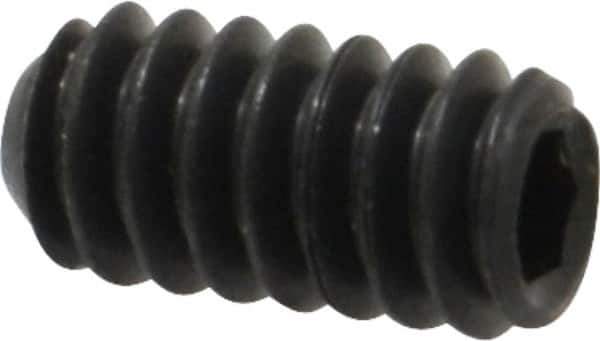 Value Collection - #10-24 UNC, 3/8" OAL, Cup Point Set Screw - Grade 8 Alloy Steel, 3/32" Key - USA Tool & Supply