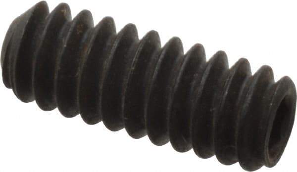 Value Collection - #10-24 UNC, 1/2" OAL, Cup Point Set Screw - Grade 8 Alloy Steel, 3/32" Key - USA Tool & Supply
