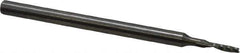 Onsrud - 1/16" Cutting Diam x 1/4" Length of Cut, 1 Flute, Upcut Spiral Router Bit - Uncoated, Right Hand Cut, Solid Carbide, 2" OAL x 1/8" Shank Diam, Single Edge, 21° Helix Angle - USA Tool & Supply