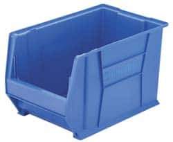 Akro-Mils - 200 Lb. Load Capacity, 20" Deep, Red Polymer Hopper Stacking Bin - 12" High x 12-3/8" Wide x 20" Long - USA Tool & Supply