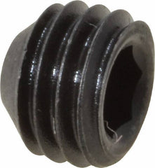 Value Collection - 1/4-28 UNF, 3/16" OAL, Cup Point Set Screw - Grade 8 Alloy Steel, 1/8" Key - USA Tool & Supply