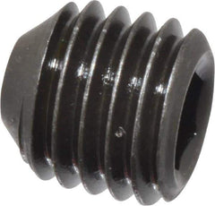 Value Collection - 1/4-28 UNF, 1/4" OAL, Cup Point Set Screw - Grade 8 Alloy Steel, 1/8" Key - USA Tool & Supply