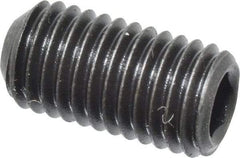 Value Collection - 1/4-28 UNF, 1/2" OAL, Cup Point Set Screw - Grade 8 Alloy Steel, 1/8" Key - USA Tool & Supply