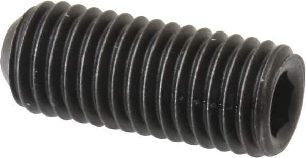 Value Collection - 1/4-28 UNF, 5/8" OAL, Cup Point Set Screw - Grade 8 Alloy Steel, 1/8" Key - USA Tool & Supply