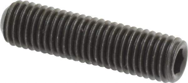 Value Collection - 1/4-28 UNF, 1" OAL, Cup Point Set Screw - Grade 8 Alloy Steel, 1/8" Key - USA Tool & Supply