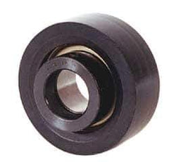Value Collection - 5/8" ID, 1-1/8" OAL x 47.37mm OAH Rubber Mount Spherical Insert - 1,060 Lb Static Cap, 2,110 Lb Dyn Cap, Chrome Carbon Steel with Rubber Booting - USA Tool & Supply