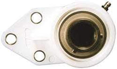 Value Collection - 1-7/16" ID, 1-3/4" OAL x 5-21/32" OAH 3 Bolt Flange Mounted Bearing - 3,462 Lb Static Cap, 5,777 Lb Dyn Cap, 2" Btw Mnt Hole Ctrs, Stainless Steel - USA Tool & Supply