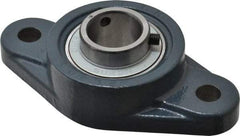 Value Collection - 1" ID, 2-11/16" OAW x 5-1/8" OAL x 2-11/16" OAH 2-Bolt High Temperature Flange Bearing - 1,740 Lb Static Cap, 3,100 Lb Dyn Cap, 3.891" Btw Mnt Hole Ctrs, 5/8" Base-to-Ctr Ht, Cast Iron - USA Tool & Supply
