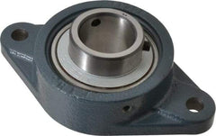 Value Collection - 1-1/2" ID, 3-15/16" OAW x 6-7/8" OAL x 3-15/16" OAH 2-Bolt High Temperature Flange Bearing - 4,000 Lb Static Cap, 6,400 Lb Dyn Cap, 5.656" Btw Mnt Hole Ctrs, 53/64" Base-to-Ctr Ht, Cast Iron - USA Tool & Supply