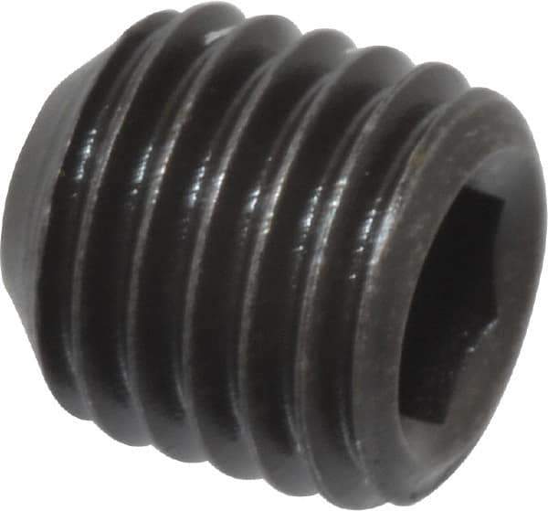 Value Collection - 5/16-24 UNF, 5/16" OAL, Cup Point Set Screw - Grade 8 Alloy Steel, 5/32" Key - USA Tool & Supply