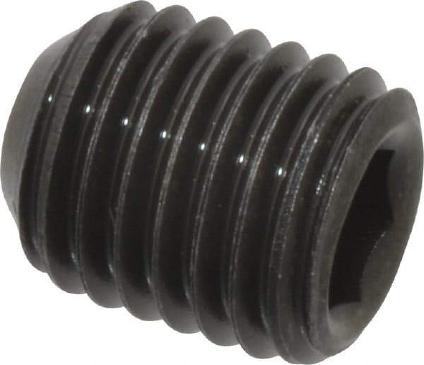 Value Collection - 5/16-24 UNF, 3/8" OAL, Cup Point Set Screw - Grade 8 Alloy Steel, 5/32" Key - USA Tool & Supply