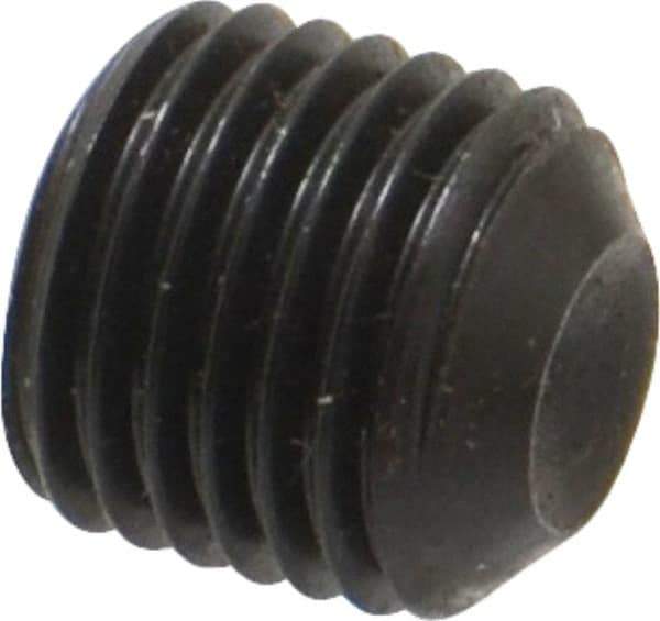 Value Collection - 3/8-24 UNF, 3/8" OAL, Cup Point Set Screw - Grade 8 Alloy Steel, 3/16" Key - USA Tool & Supply