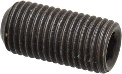 Value Collection - 3/8-24 UNF, 3/4" OAL, Cup Point Set Screw - Grade 8 Alloy Steel, 3/16" Key - USA Tool & Supply