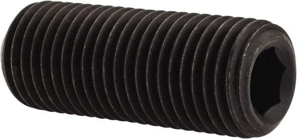 Value Collection - 3/8-24 UNF, 1" OAL, Cup Point Set Screw - Grade 8 Alloy Steel, 3/16" Key - USA Tool & Supply
