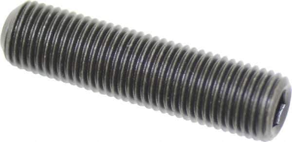 Value Collection - 3/8-24 UNF, 1-1/2" OAL, Cup Point Set Screw - Grade 8 Alloy Steel, 3/16" Key - USA Tool & Supply