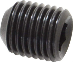 Value Collection - 7/16-20 UNF, 1/2" OAL, Cup Point Set Screw - Grade 8 Alloy Steel, 7/32" Key - USA Tool & Supply