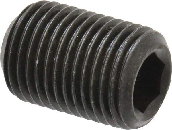 Value Collection - 1/2-20 UNF, 3/4" OAL, Cup Point Set Screw - Grade 8 Alloy Steel, 1/4" Key - USA Tool & Supply