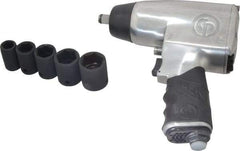 Chicago Pneumatic - 1/2" Drive, 8,400 RPM, 200 Ft/Lb Torque Impact Wrench Set - Pistol Grip Handle, 1,020 IPM, 12 CFM, 90 psi, 1/4" NPTF Inlet - USA Tool & Supply