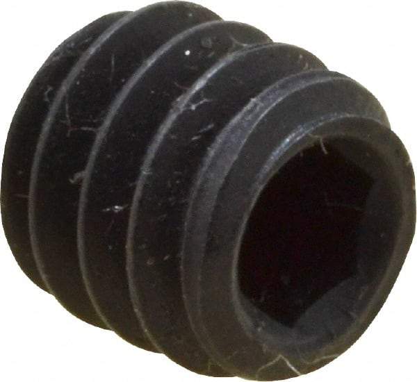 Value Collection - 1/4-20 UNC, 1/4" OAL, Cup Point Set Screw - Grade 8 Alloy Steel, 1/8" Key - USA Tool & Supply