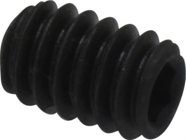 Value Collection - 1/4-20 UNC, 3/8" OAL, Cup Point Set Screw - Grade 8 Alloy Steel, 1/8" Key - USA Tool & Supply