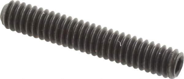 Value Collection - 1/4-20 UNC, 1-1/2" OAL, Cup Point Set Screw - Grade 8 Alloy Steel, 1/8" Key - USA Tool & Supply