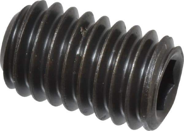 Value Collection - 3/8-16 UNC, 5/8" OAL, Cup Point Set Screw - Grade 8 Alloy Steel, 3/16" Key - USA Tool & Supply