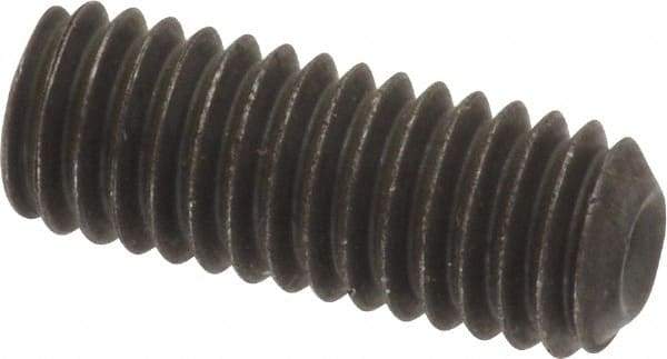 Value Collection - 3/8-16 UNC, 1" OAL, Cup Point Set Screw - Grade 8 Alloy Steel, 3/16" Key - USA Tool & Supply