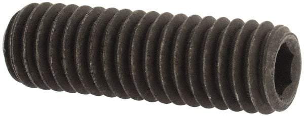 Value Collection - 3/8-16 UNC, 1-1/4" OAL, Cup Point Set Screw - Grade 8 Alloy Steel, 3/16" Key - USA Tool & Supply