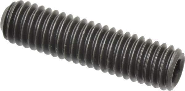 Value Collection - 3/8-16 UNC, 1-1/2" OAL, Cup Point Set Screw - Grade 8 Alloy Steel, 3/16" Key - USA Tool & Supply