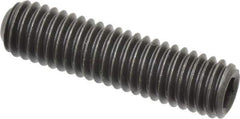 Value Collection - 3/8-16 UNC, 1-1/2" OAL, Cup Point Set Screw - Grade 8 Alloy Steel, 3/16" Key - USA Tool & Supply