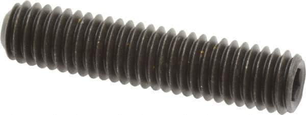 Value Collection - 3/8-16 UNC, 1-3/4" OAL, Cup Point Set Screw - Grade 8 Alloy Steel, 3/16" Key - USA Tool & Supply