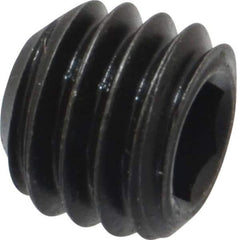 Value Collection - 7/16-14 UNC, 3/8" OAL, Cup Point Set Screw - Grade 8 Alloy Steel, 7/32" Key - USA Tool & Supply