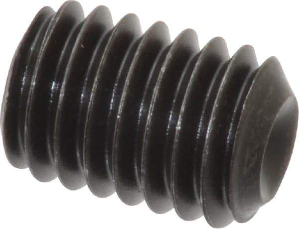 Value Collection - 7/16-14 UNC, 5/8" OAL, Cup Point Set Screw - Grade 8 Alloy Steel, 7/32" Key - USA Tool & Supply