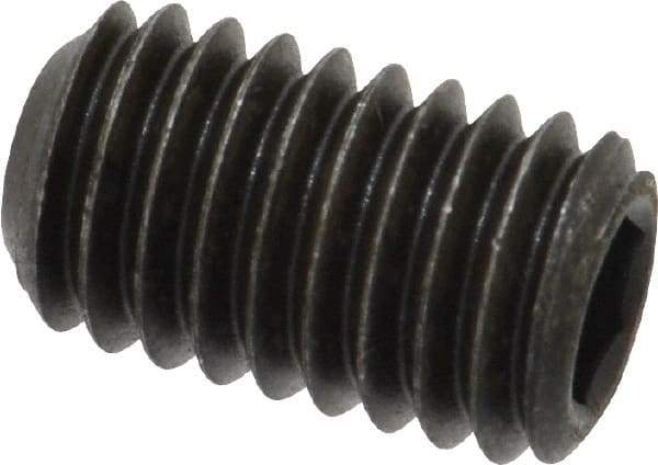 Value Collection - 7/16-14 UNC, 3/4" OAL, Cup Point Set Screw - Grade 8 Alloy Steel, 7/32" Key - USA Tool & Supply