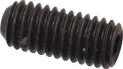 Value Collection - 7/16-14 UNC, 1" OAL, Cup Point Set Screw - Grade 8 Alloy Steel, 7/32" Key - USA Tool & Supply