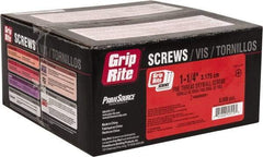 Value Collection - #6, 1-1/4" OAL, Phillips Drive Bugle Head, Steel Drywall Screws - Black Phosphate Finish, Grade 1018 - USA Tool & Supply