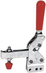 De-Sta-Co - 600 Lb Holding Capacity, Vertical Handle, Manual Hold Down Toggle Clamp - 66° Handle Movement, 75° Bar Opening, U-Bar, Straight Base, Electro-Plated Zinc, Carbon Steel - USA Tool & Supply
