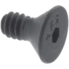 Value Collection - #5-40 UNC Hex Socket Drive, 82° Flat Screw - Alloy Steel, Black Oxide Finish, Partially Threaded, 1-1/4" OAL - USA Tool & Supply
