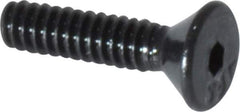 Value Collection - #4-40 UNC Hex Socket Drive, 82° Flat Screw - Alloy Steel, Black Oxide Finish, Fully Threaded, 1/2" OAL - USA Tool & Supply