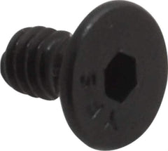 Value Collection - #5-40 UNC Hex Socket Drive, 82° Flat Screw - Alloy Steel, Black Oxide Finish, Fully Threaded, 1/4" OAL - USA Tool & Supply