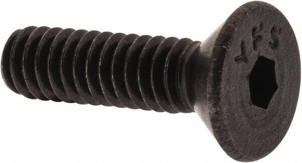 Value Collection - #5-40 UNC Hex Socket Drive, 82° Flat Screw - Alloy Steel, Black Oxide Finish, Fully Threaded, 1/2" OAL - USA Tool & Supply