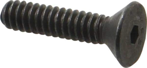 Value Collection - #6-32 UNC Hex Socket Drive, 82° Flat Screw - Alloy Steel, Black Oxide Finish, Fully Threaded, 5/8" OAL - USA Tool & Supply
