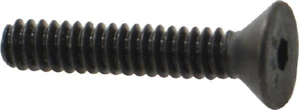 Value Collection - #6-32 UNC Hex Socket Drive, 82° Flat Screw - Alloy Steel, Black Oxide Finish, Fully Threaded, 3/4" OAL - USA Tool & Supply