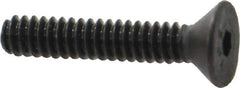 Value Collection - #6-32 UNC Hex Socket Drive, 82° Flat Screw - Alloy Steel, Black Oxide Finish, Fully Threaded, 3/4" OAL - USA Tool & Supply