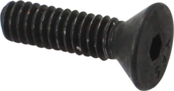Value Collection - #8-32 UNC Hex Socket Drive, 82° Flat Screw - Alloy Steel, Black Oxide Finish, Fully Threaded, 5/8" OAL - USA Tool & Supply