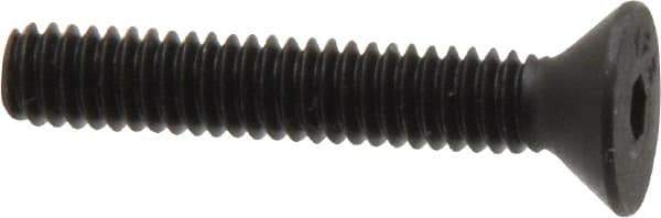 Value Collection - #8-32 UNC Hex Socket Drive, 82° Flat Screw - Alloy Steel, Black Oxide Finish, Fully Threaded, 1" OAL - USA Tool & Supply