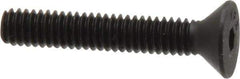 Value Collection - #8-32 UNC Hex Socket Drive, 82° Flat Screw - Alloy Steel, Black Oxide Finish, Fully Threaded, 1" OAL - USA Tool & Supply