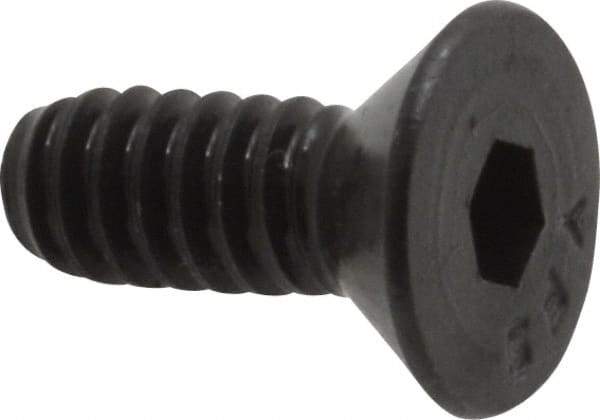 Value Collection - #10-24 UNC Hex Socket Drive, 82° Flat Screw - Alloy Steel, Black Oxide Finish, Fully Threaded, 1/2" OAL - USA Tool & Supply