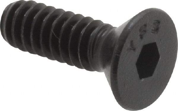 Value Collection - #10-24 UNC Hex Socket Drive, 82° Flat Screw - Alloy Steel, Black Oxide Finish, Fully Threaded, 5/8" OAL - USA Tool & Supply