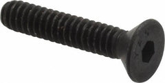 Value Collection - #10-24 UNC Hex Socket Drive, 82° Flat Screw - Alloy Steel, Black Oxide Finish, Fully Threaded, 1" OAL - USA Tool & Supply